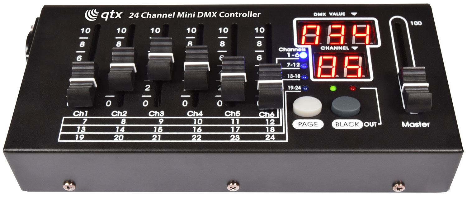 QTX MDMX 24 Mini DMX Controller 24 Channel