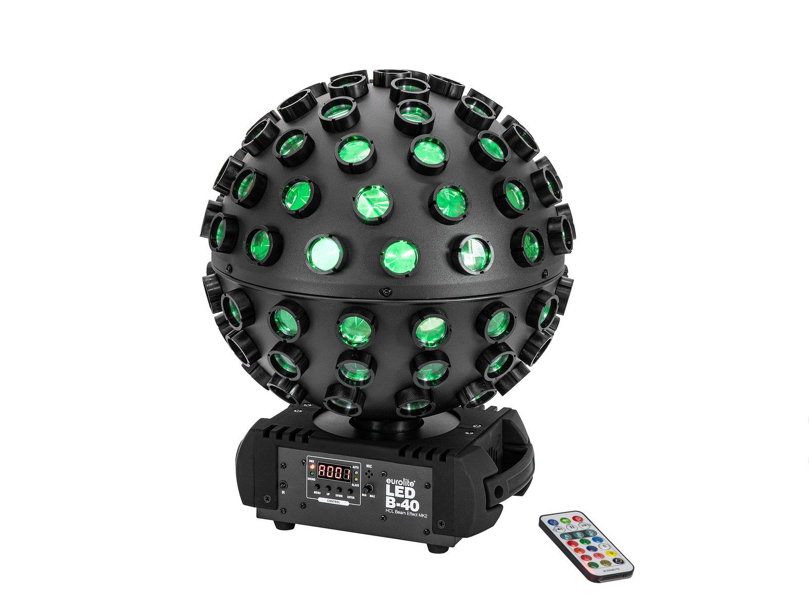 EUROLITE LED B-40 HCL Beam Effect MK2 Split Colour Mirrorball Effect ...