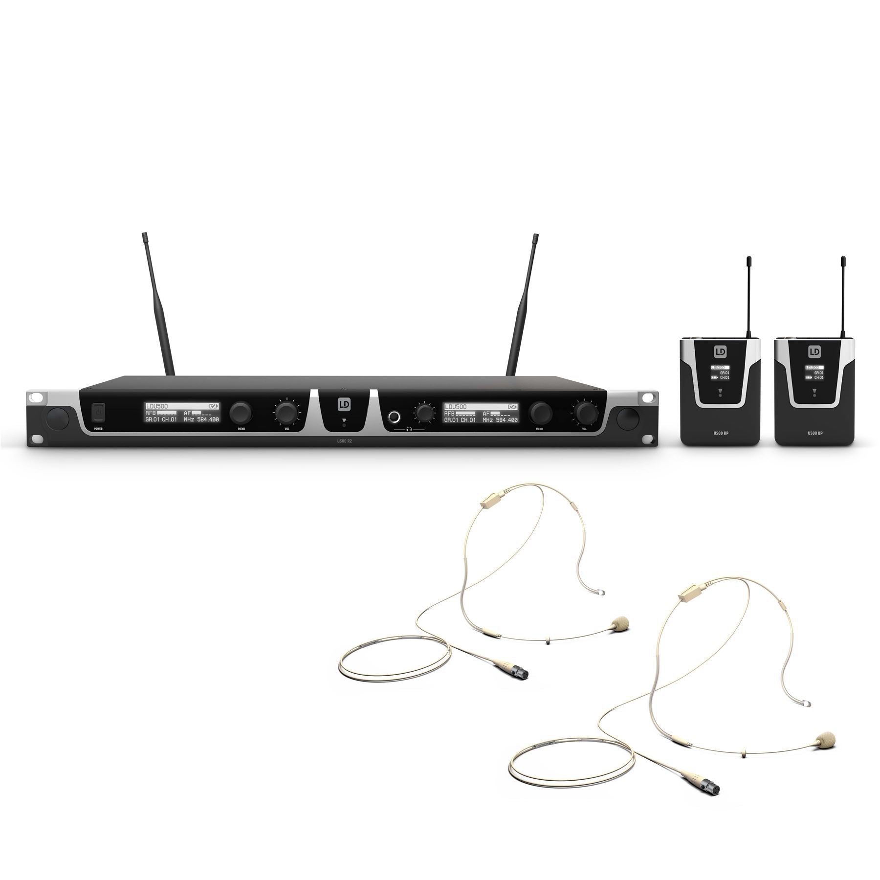 LD Systems U518 BPHH 2 Wireless Mic System with 2x Bodypack