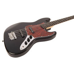 Vintage V49 Coaster Bass Guitar Pack - Gloss Black