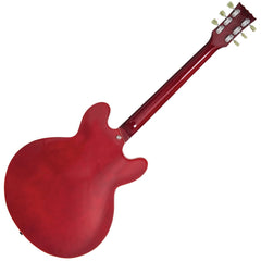 Vintage Left Handed Semi-acoustic Guitar - Cherry Red