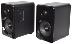 AV:Link Active Bluetooth Bookshelf Speakers HiFi Sound System Black