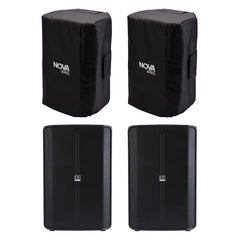 2x Audiophony NOVA-15A Inc Covers, haut-parleur actif 2 voies 350 W RMS 15", Bluetooth®