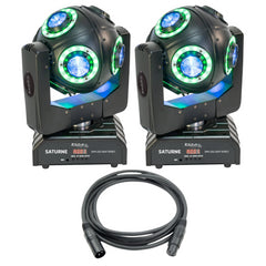 2x Ibiza Saturne DMX Moving Head rotierender Discokugel-Lichteffekt