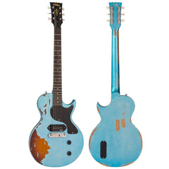 Vintage V120 Icon - Distressed Gun Hill Blue On Sunburst