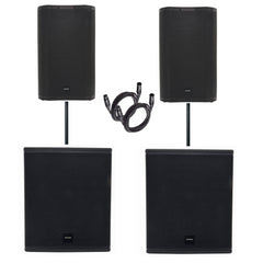 Citronic CASA 6000W Active Speaker Bundle - 2 x 12" and 2 x 15" Subwoofer