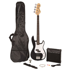 Encore E40 Blaster Bass Guitar Pack - Gloss Black