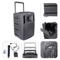 BST PWA320 Battery Portable Sound System inc Wireless Handheld & Beltpack CD Player Bluetooth