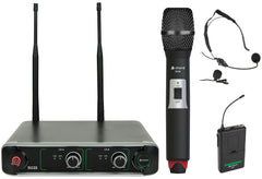 Ensemble de microphones combinés Citronic SU20 Dual UHF Rouge + Vert