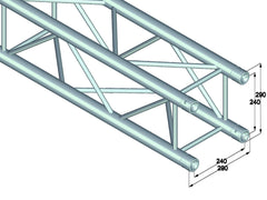 Alutruss Quadlock 6082-875 4-Way Cross Beam