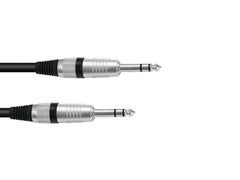 Omnitronic Jack Cable 6.3 Stereo 0,5M Bk Road