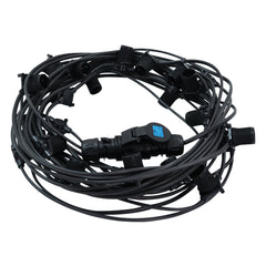 PCE 50m BC Festoon Lighting 3m Spacing with 16A Plug and Socket