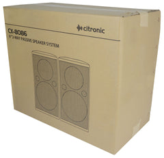 Citronic CX-8086 speakers 6.5" 80W pair - white