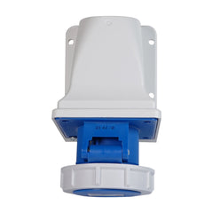 PCE 16A 230V 2P+E Wall Mount Angled Socket (1132-6)