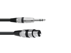 Câble adaptateur Omnitronic XLR(F)/Jack stéréo 0,9M Bk