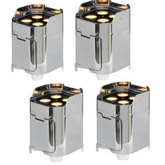 4x ADJ LED Wireless Battery Uplighter Element Hex IP Chrome *BSTOCK*