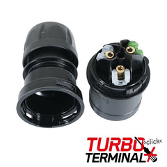 PCE 16A 230V 2P+E Black Plug (013-6TTx)