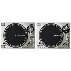 2x Reloop RP-7000MK2 Silver Professional Upper Torque Turntable System