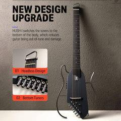 Donner HUSH-1 Black - Travel Guitar