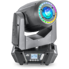 AFX SPOT-240LED-FC Spot Zoom Moving Head with Ring Effect 240W White LED in a Flight Case