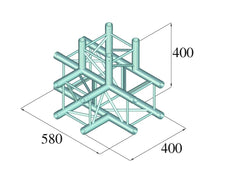 Alutruss Decolock Dq4-Pat42 Pièce en T 4 voies