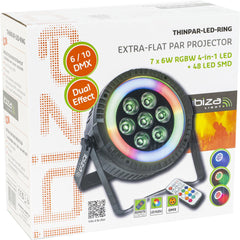 Ibiza THINPAR-LED-RING Extra Plat PAR Effet Halo DJ