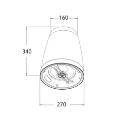 Audiophony SHP880B Pendant speaker 8" + 1.1" - 80W/8 Ohms, 100V - Black