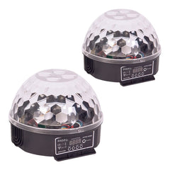 2x Ibiza Light Astro Gobo LED effet d'éclairage RGBW boule à miroir DJ Disco éclairage de fête