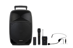 Fonestar MALIBU-312 12” Portable PA with 2 x UHF Mics (1 HH + 1 HS) TWS