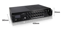 Eagle 6 Zone 120W 100V Line Amplifier Mixer Bluetooth USB Background Music