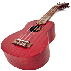 Laka Sapele Series Soprano Ukulele & Bag - Rustic Red