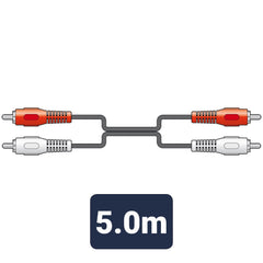 AV:Link 2 x fiches RCA à 2 x fiches RCA câble 5,0 m