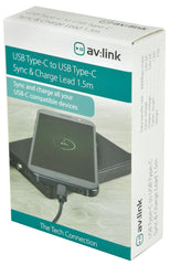 AV:Link USB Typ-C auf USB Typ-C Synchronisierungs- und Ladekabel 1,5 m