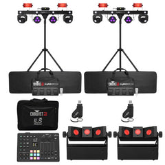 2x Chauvet DJ Gigbar Move + ILS with 2x EZBeam Q3 ILS, inc ILS Command and DFIUSB2