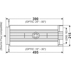 Briteq BT-PROFILE160/OPTIC Objectif zoom 25-50 degrés pour spot de profil