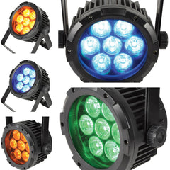 QTX HIPAR-100 Weatherproof Par Can IP65 LED Uplighter 7 x 15W RGBWA