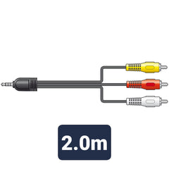 AV:Link Camcorder-Kabel, 3,5-mm-Stecker auf 3 x Cinch-Stecker, 2,0 m