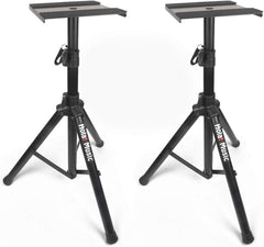 Hola! Monitor Speaker Stand Pair - 2 Studio Tripod Monitor Stands w/ Non Slip Feet, 1.25-1.8m *BSTOCK*