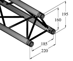 Poutre transversale à 3 voies Alutruss Decolock Dq3-3000