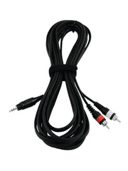 Câble adaptateur Omnitronic 3.5 Jack/2Xrca 6M Bk