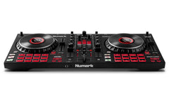 2x Intimidation PI-115 MK3 15" Two-Way Active Speakers 800w inc Stands With Numark Mixtrack Platinum FX DJ Controller