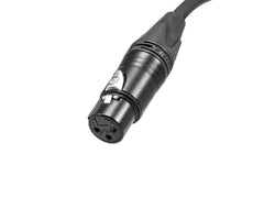 Câble Psso Dmx XLR 3Pin 1M Bk Neutrik Connecteurs Noirs