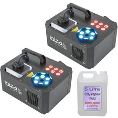 Ibiza Light SPRAY-COLOR-1000 Machine à brouillard 1000W RGB LED effet CO2 vertical