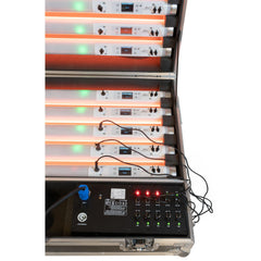 AFX SPECTRA-TUBES-FC 10 Rechargeable RGBW LED Tubes IP65 1m in a Flight Case