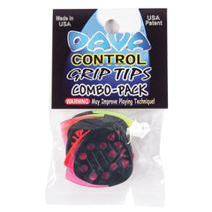 Dava Grip Tips- Combo Hang Bag Of 6- 2 Delrin- 2 Gels- 2 Nylon