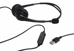 USB Multimedia Headset inc Microphone Skype Zoom Video Call Laptop PC