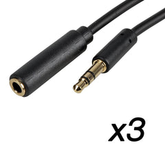 3x Pro Signal 3.5mm Jack 2M Extension Cables