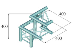 Alutruss Decolock Dq3-Spal32 3-Way Corner 90? Bk