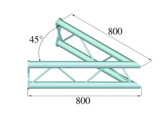 Alutruss Bisystem Pv-19 2 voies 45 ? Verticale