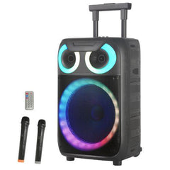 Intimidation NDR C15 15" 1800W Portable PA Bluetooth Speaker inc 2x Wireless Microphone